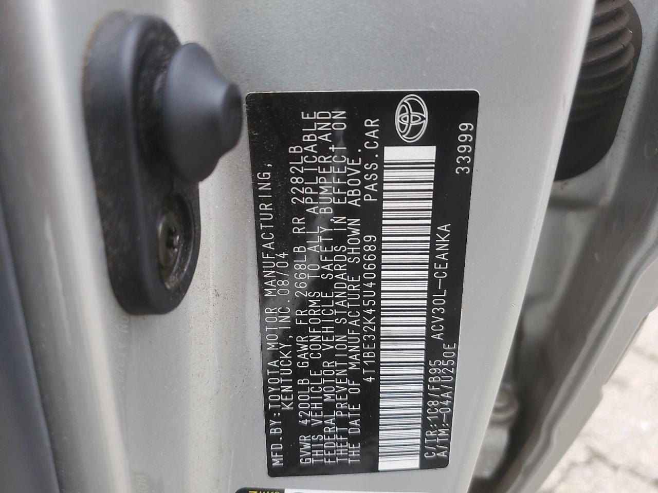 2005 TOYOTA CAMRY