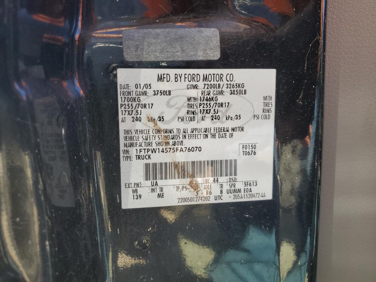 2005 FORD F-150