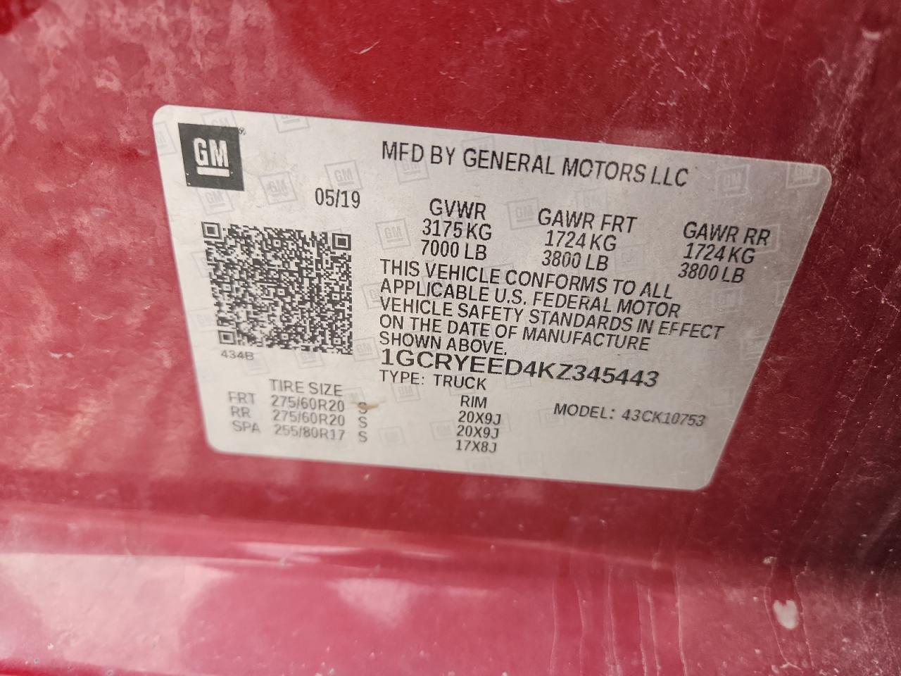 2019 CHEVROLET Silverado