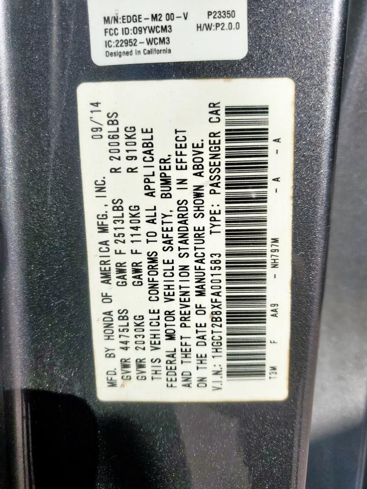 2015 HONDA ACCORD