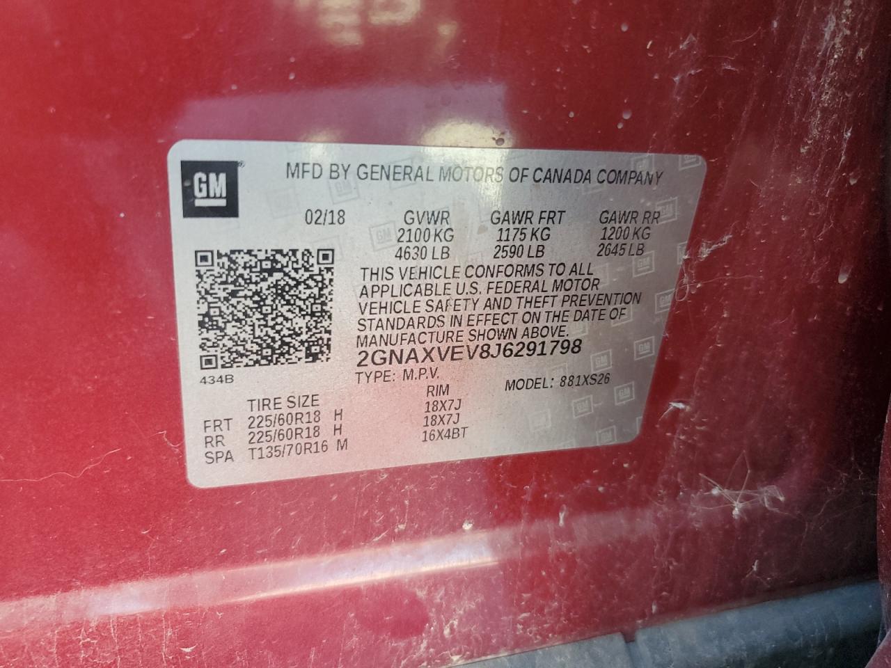 2018 CHEVROLET EQUINOX
