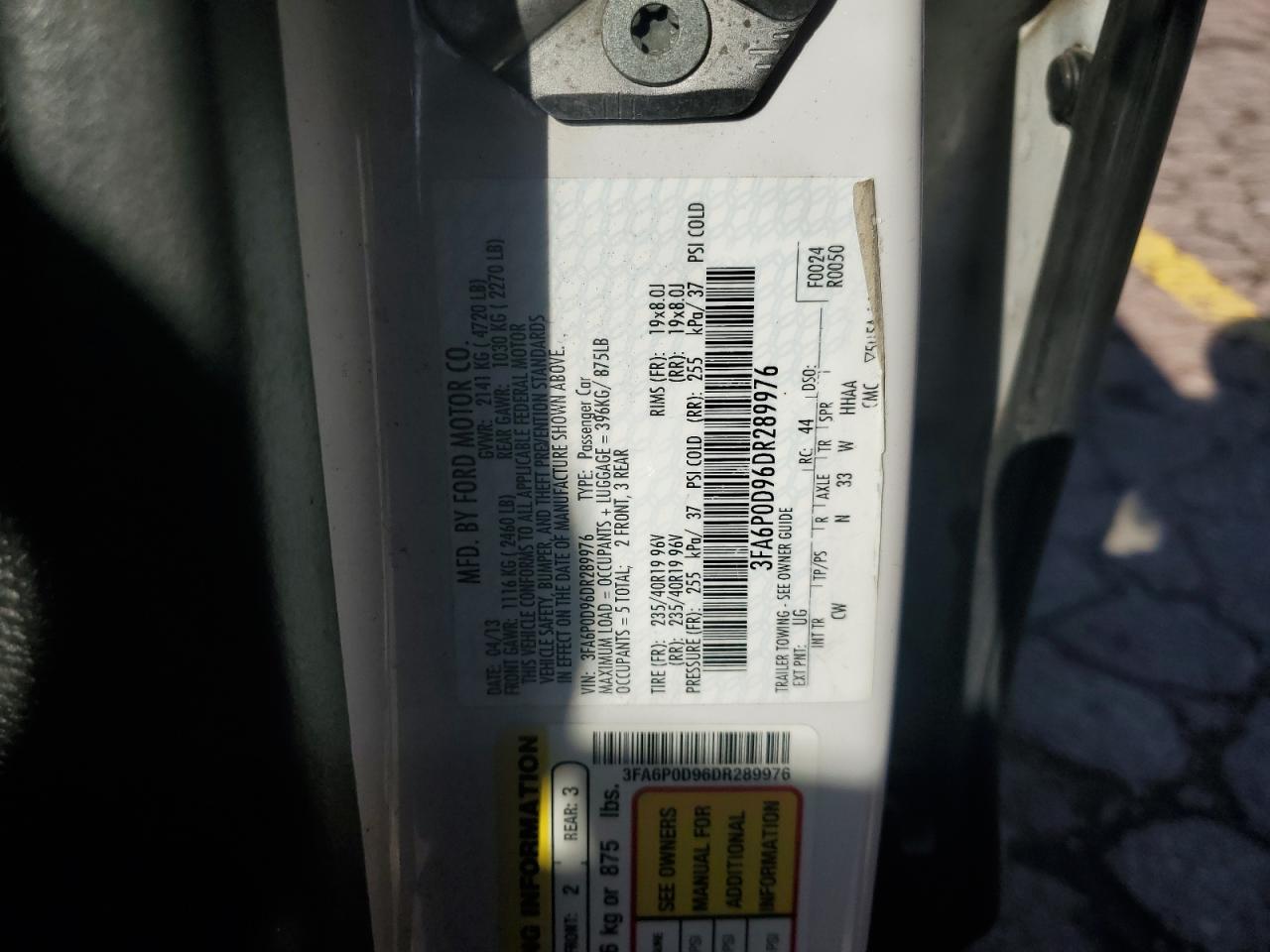 2013 FORD FUSION