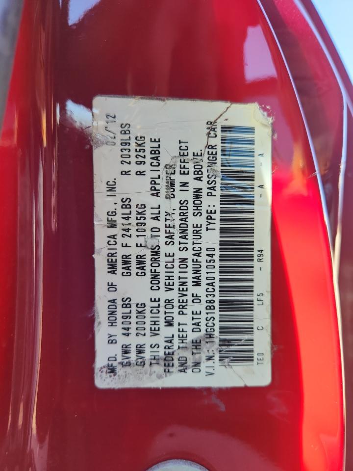 2012 HONDA ACCORD