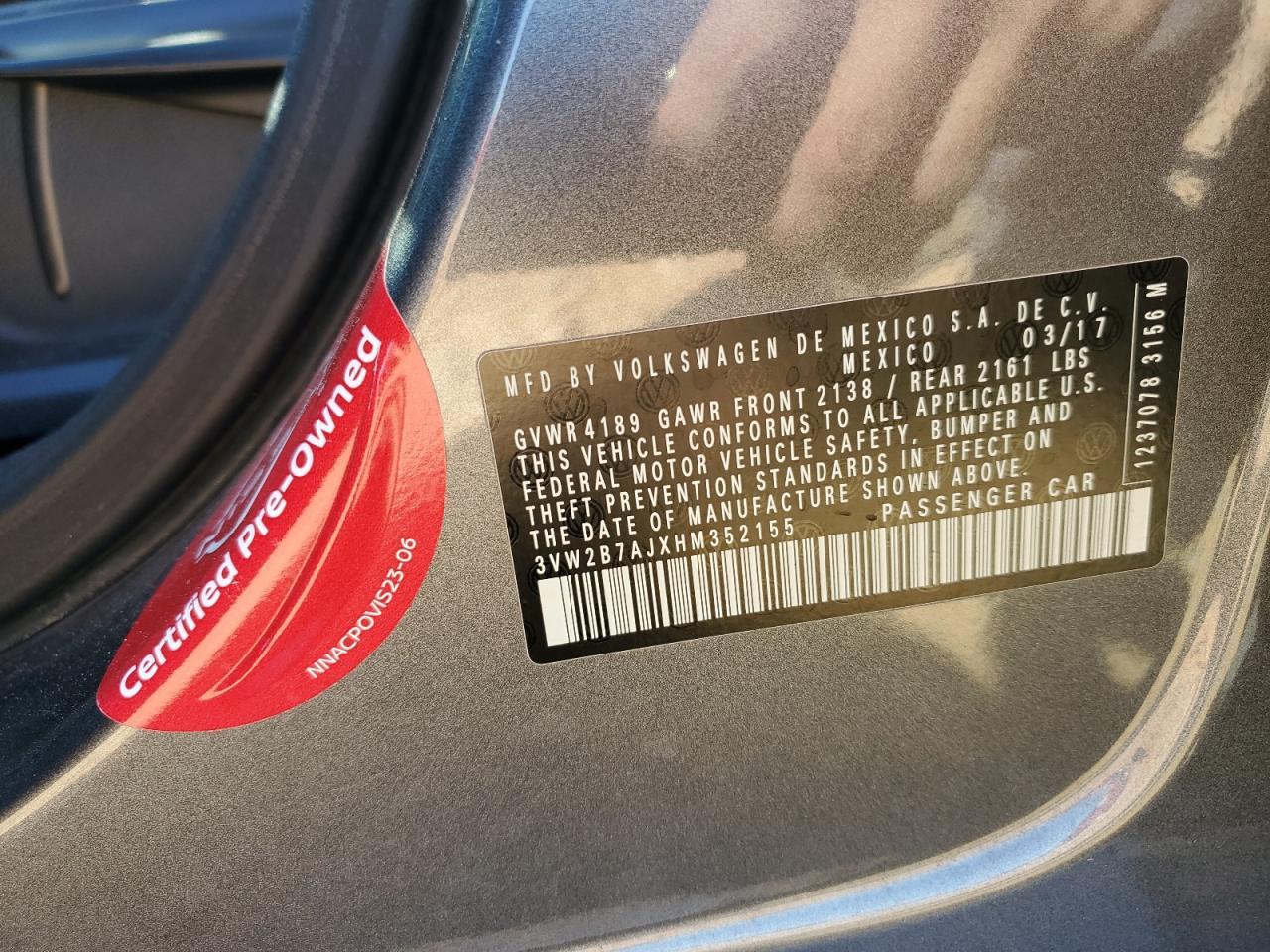 2017 VOLKSWAGEN JETTA