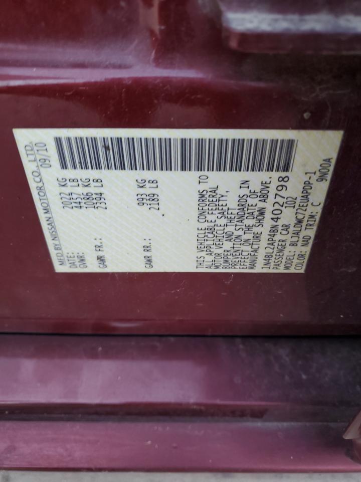 2011 NISSAN ALTIMA
