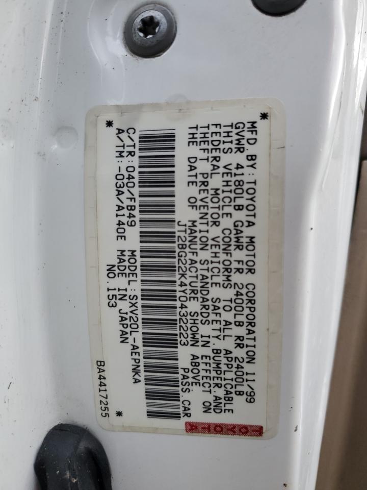 2000 TOYOTA CAMRY