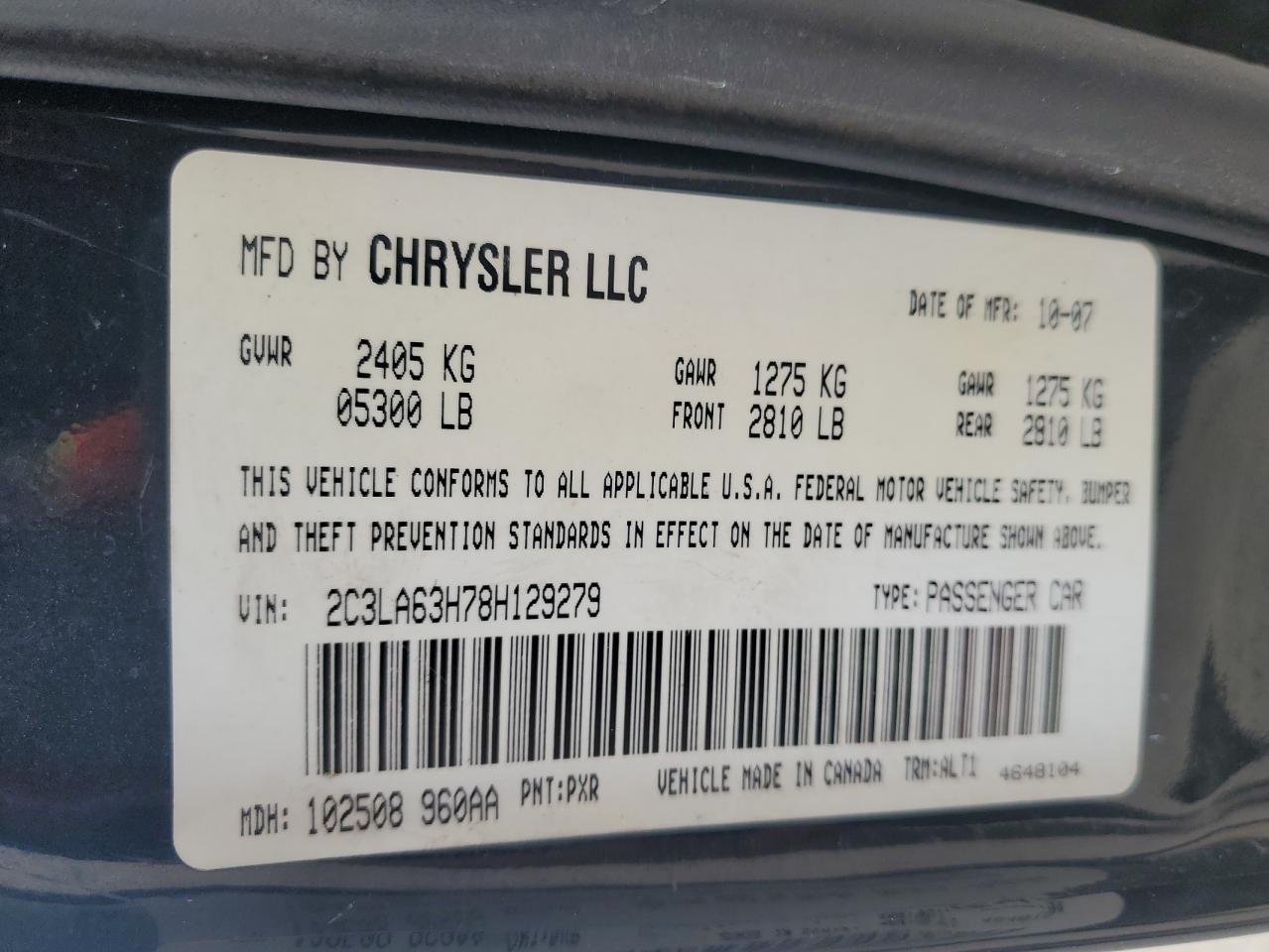 2008 CHRYSLER 300
