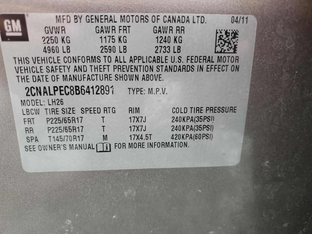 2011 CHEVROLET EQUINOX
