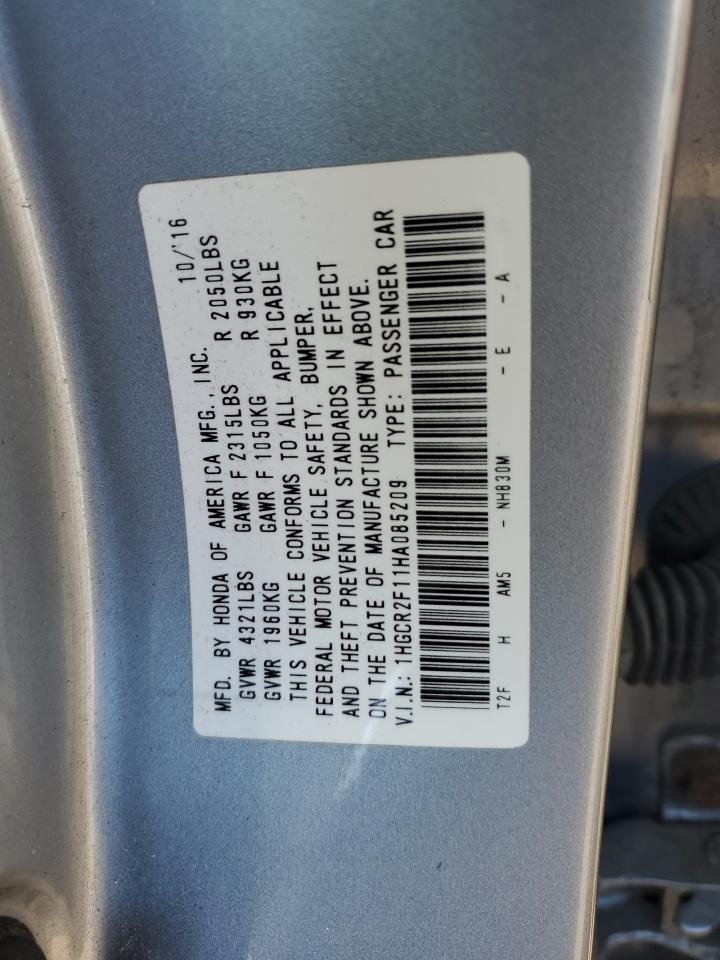 2017 HONDA ACCORD