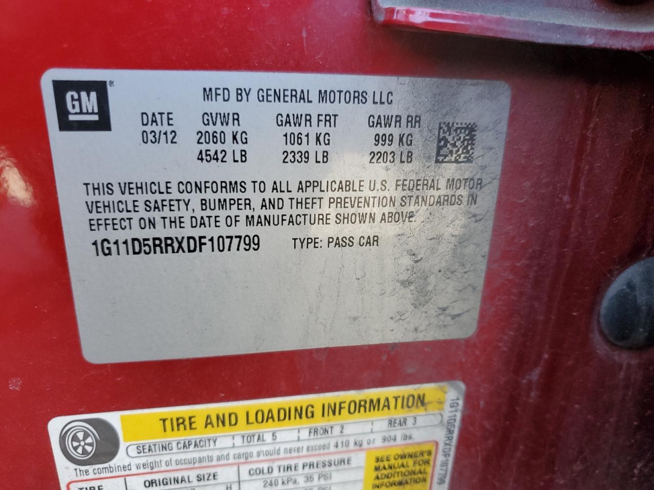 2013 CHEVROLET MALIBU