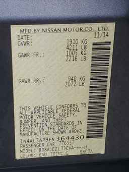 2015 NISSAN ALTIMA
