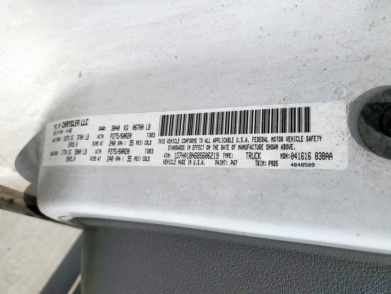 2008 DODGE RAM 1500