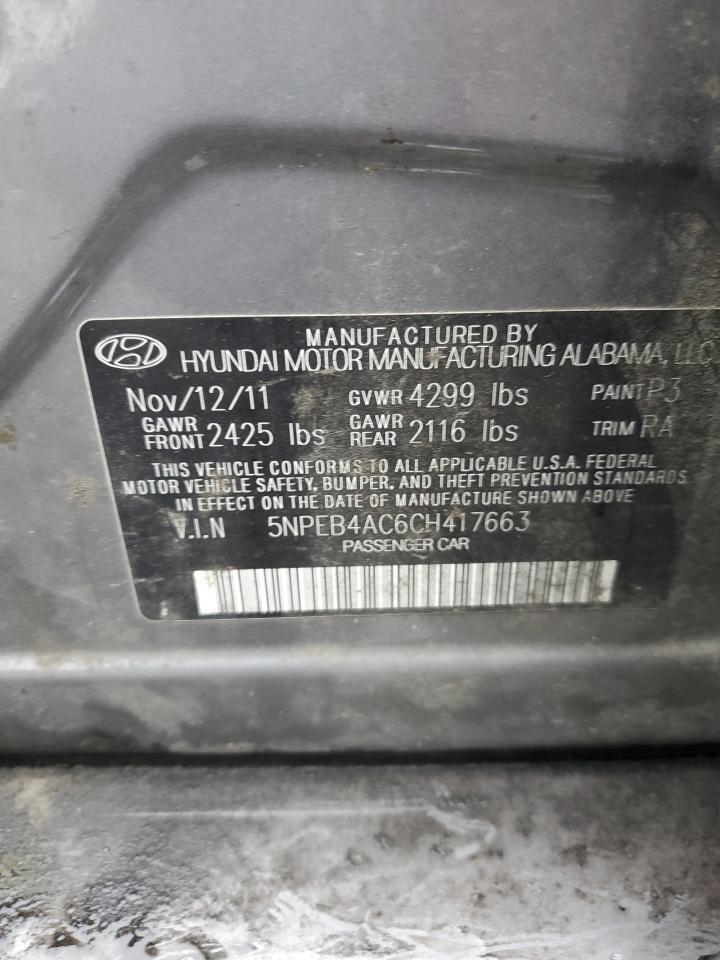 2012 HYUNDAI SONATA