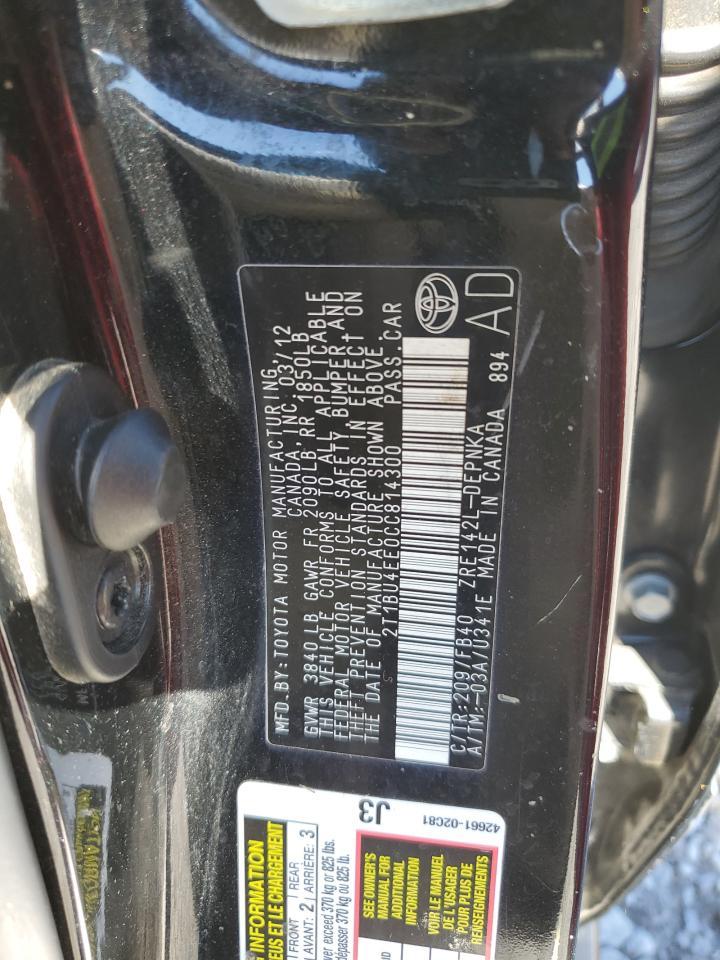 2012 TOYOTA COROLLA