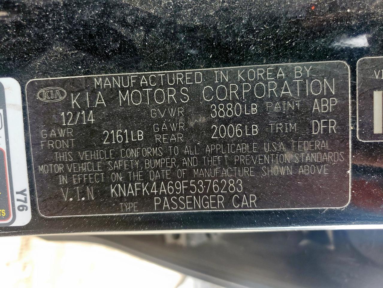 2015 KIA FORTE
