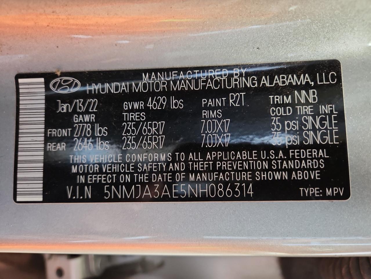 2022 HYUNDAI TUCSON
