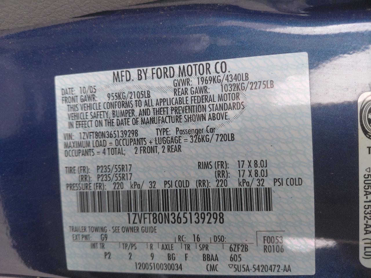 2006 FORD MUSTANG