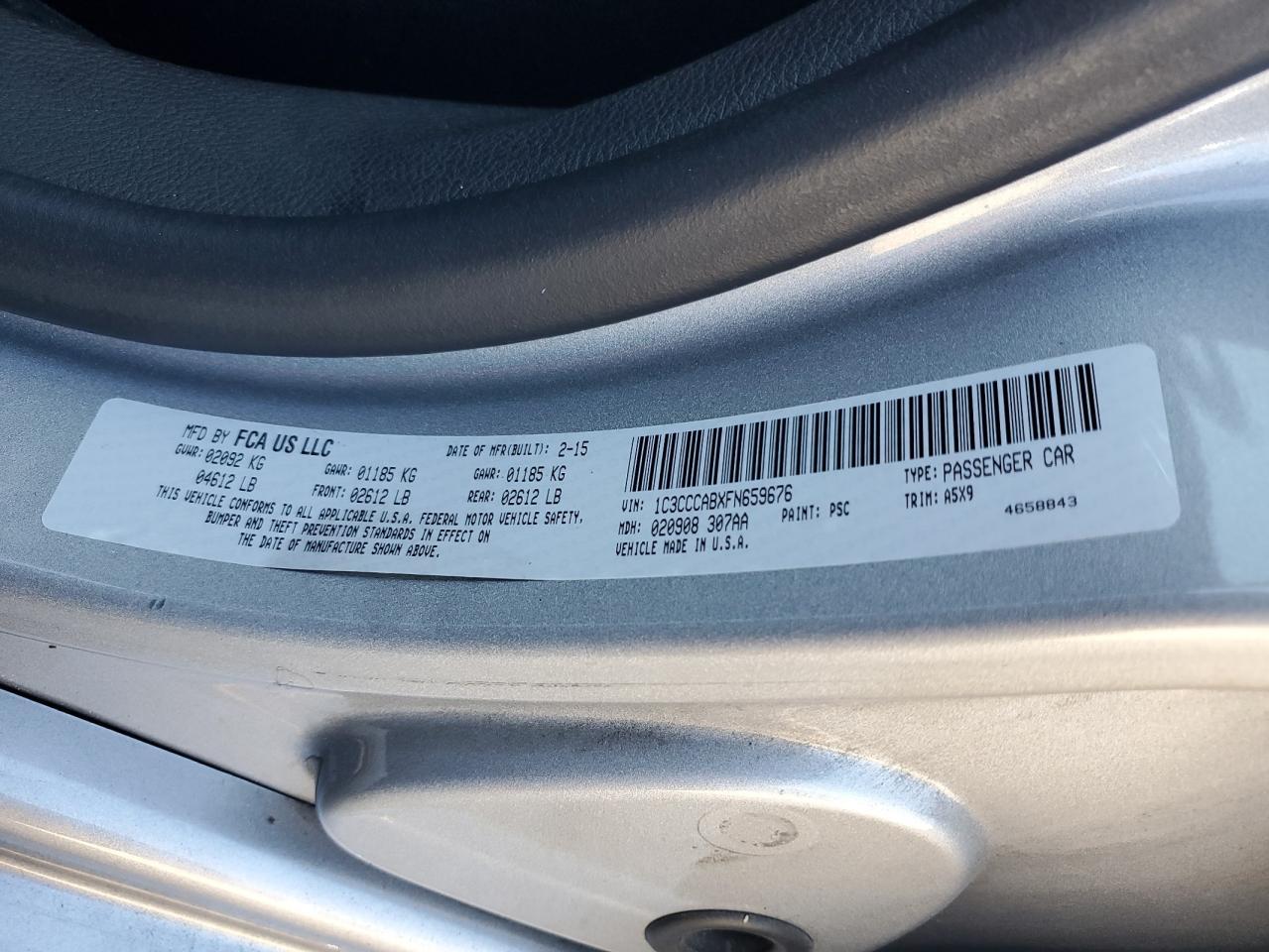 2015 CHRYSLER 200