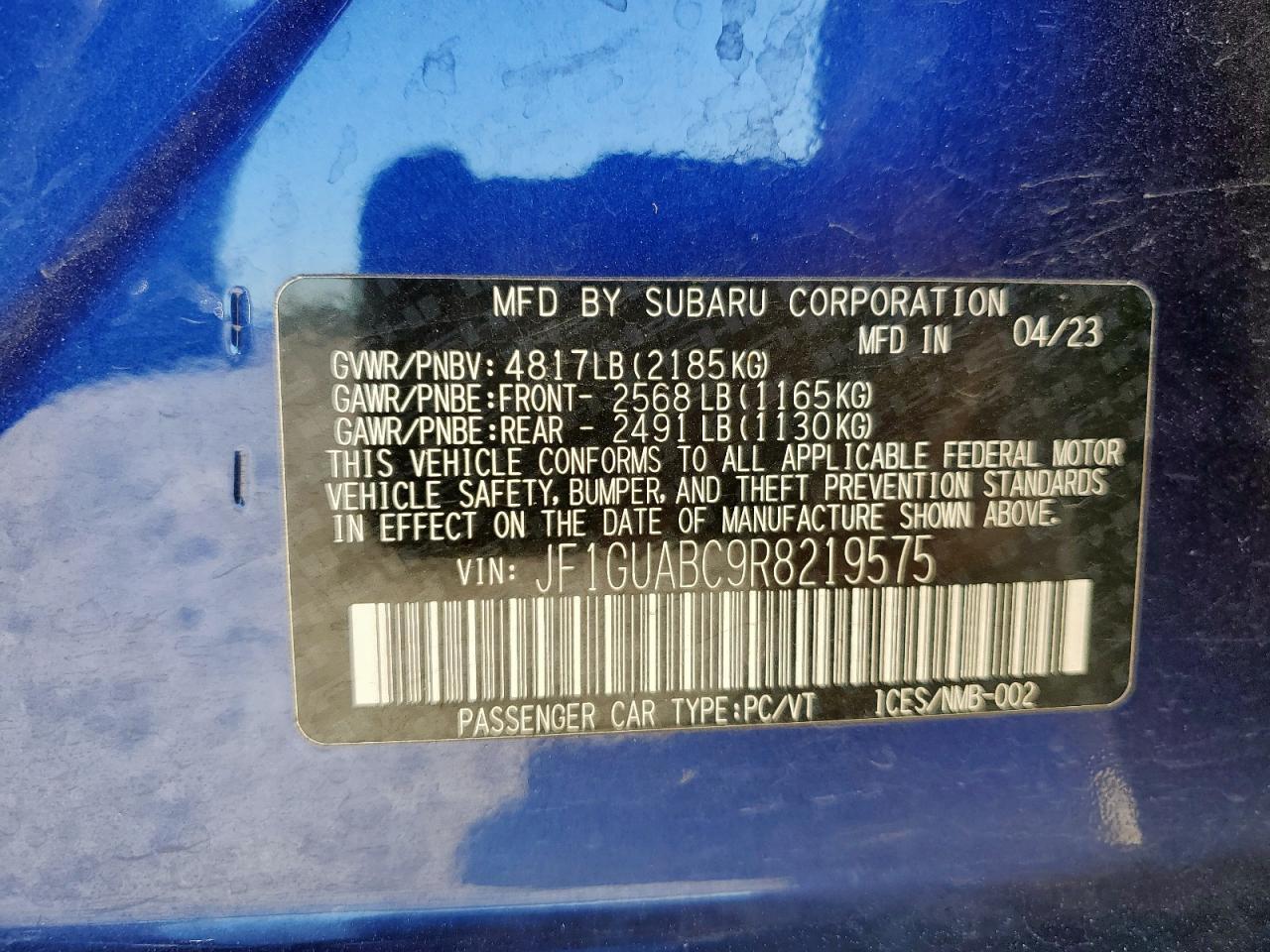 2024 SUBARU IMPREZA
