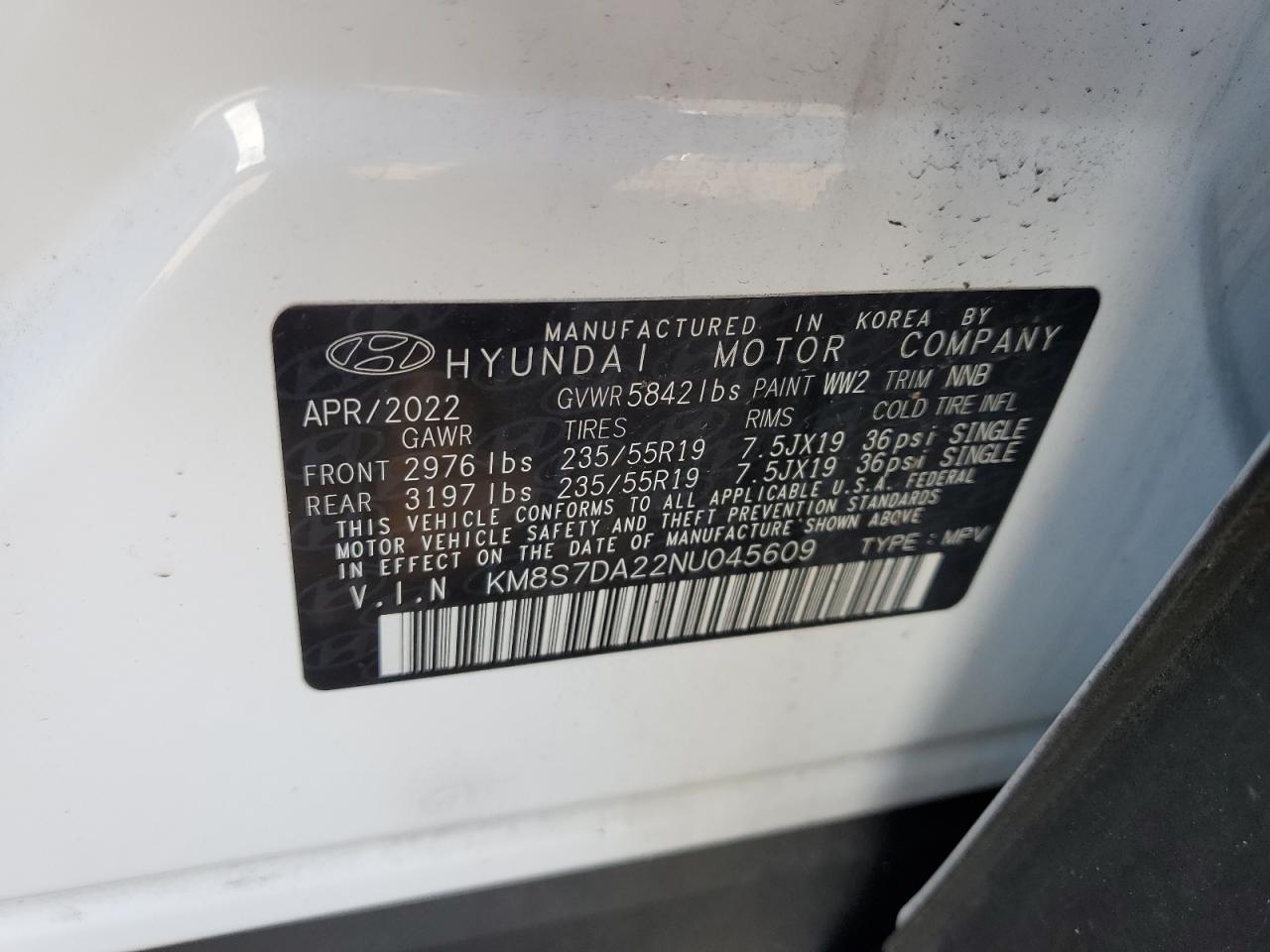 2022 HYUNDAI SANTA FE