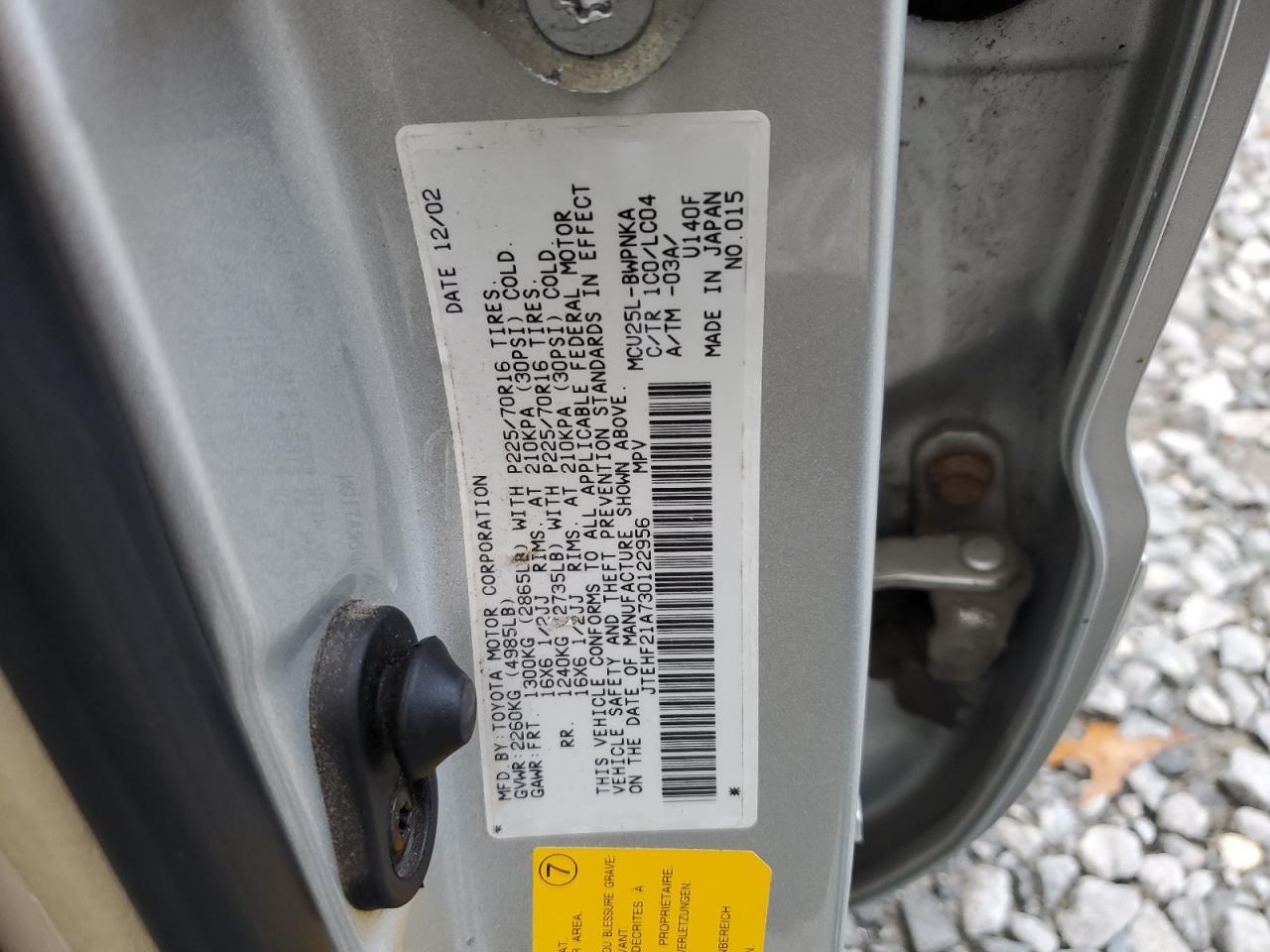 2003 TOYOTA HIGHLANDER