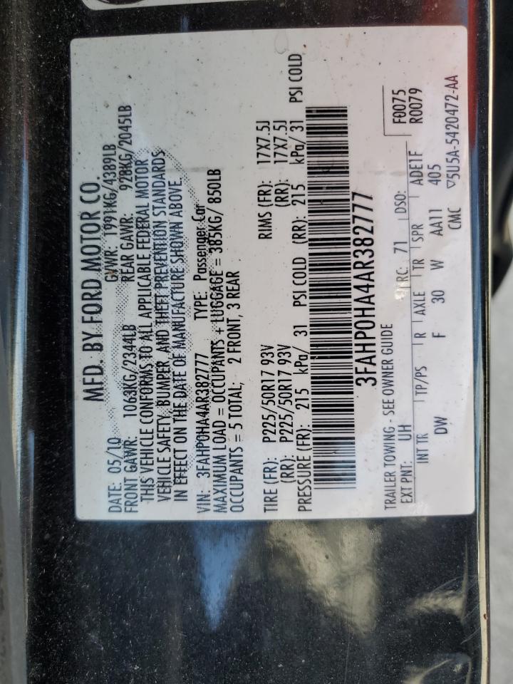 2010 FORD FUSION