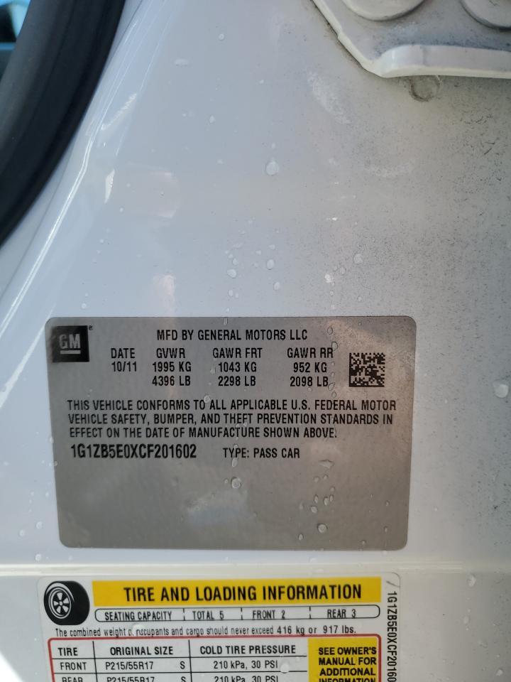 2012 CHEVROLET MALIBU