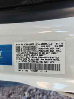 2015 HONDA ODYSSEY