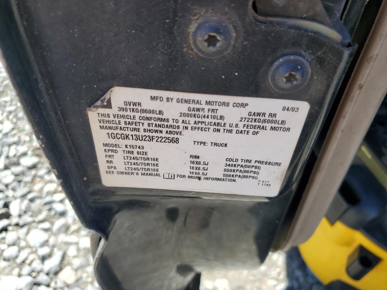 2003 CHEVROLET Silverado