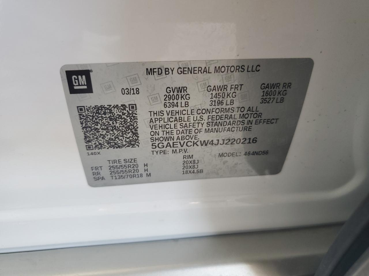 2018 BUICK ENCLAVE AVENIR