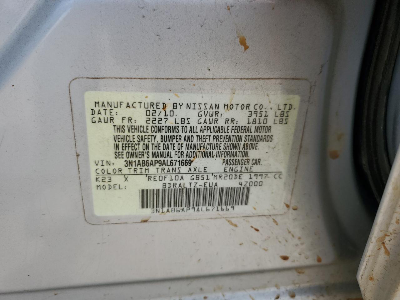 2010 NISSAN SENTRA
