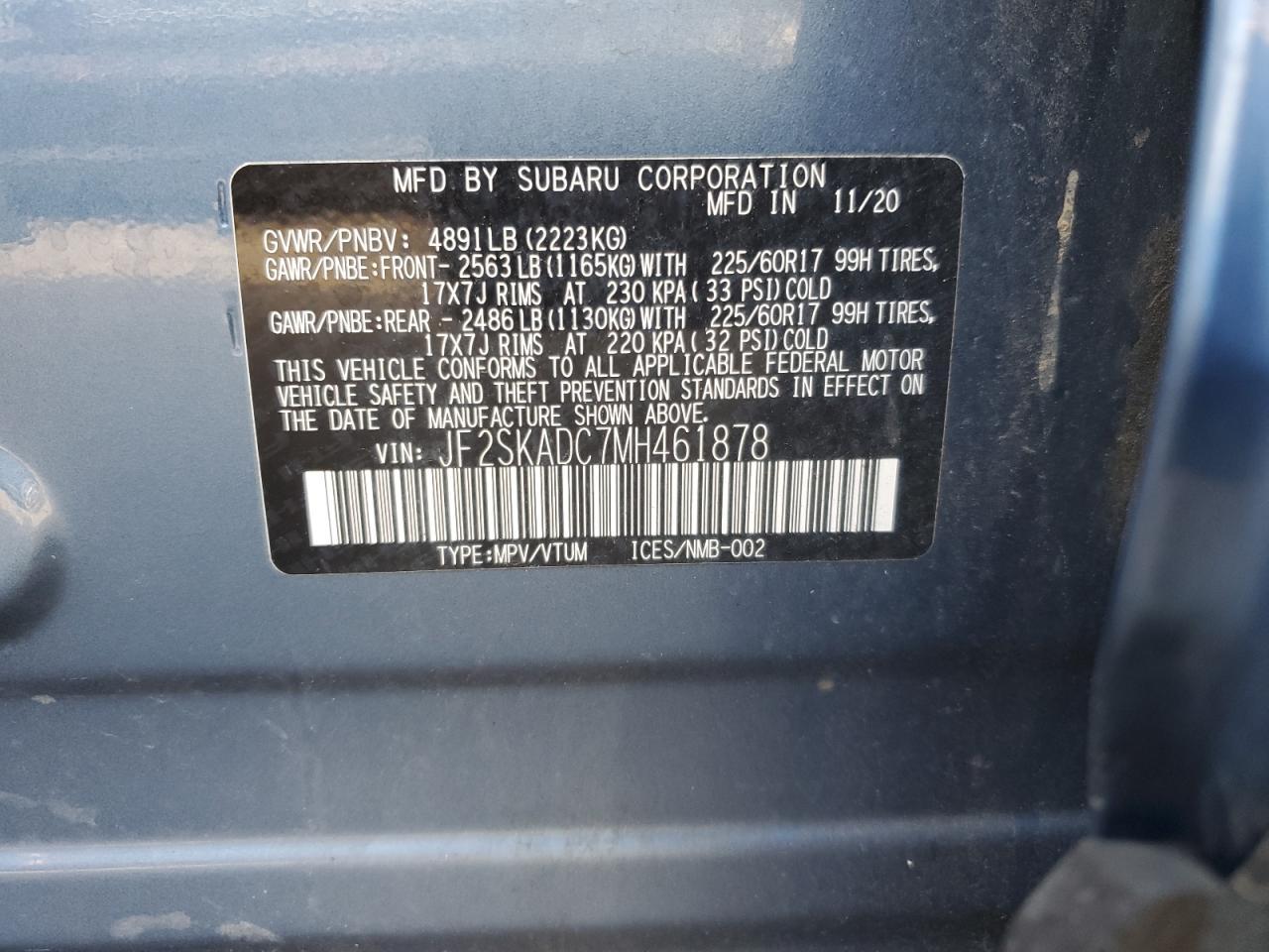 2021 SUBARU FORESTER