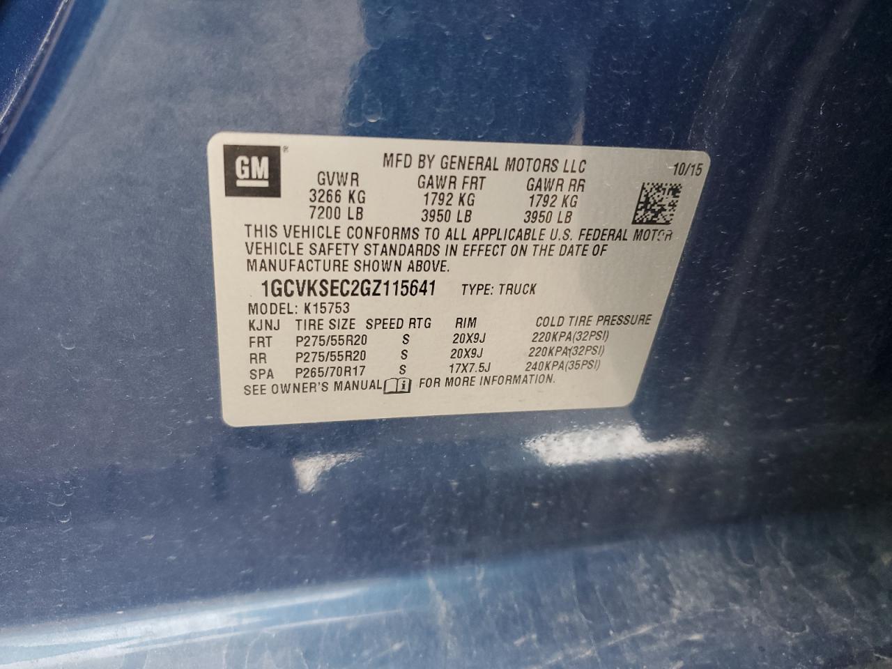 2016 CHEVROLET Silverado