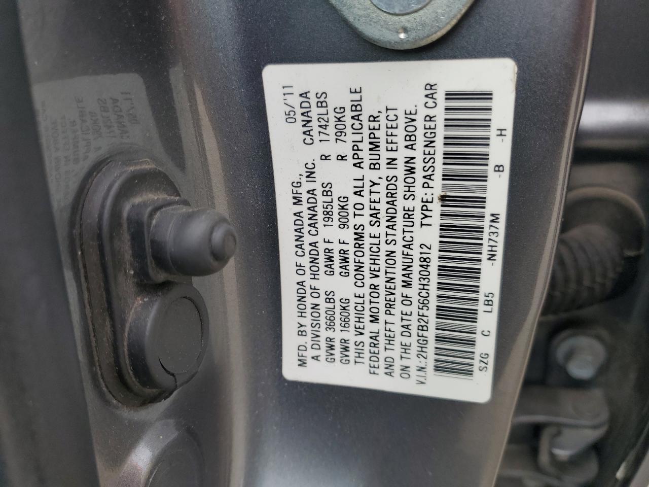 2012 HONDA CIVIC
