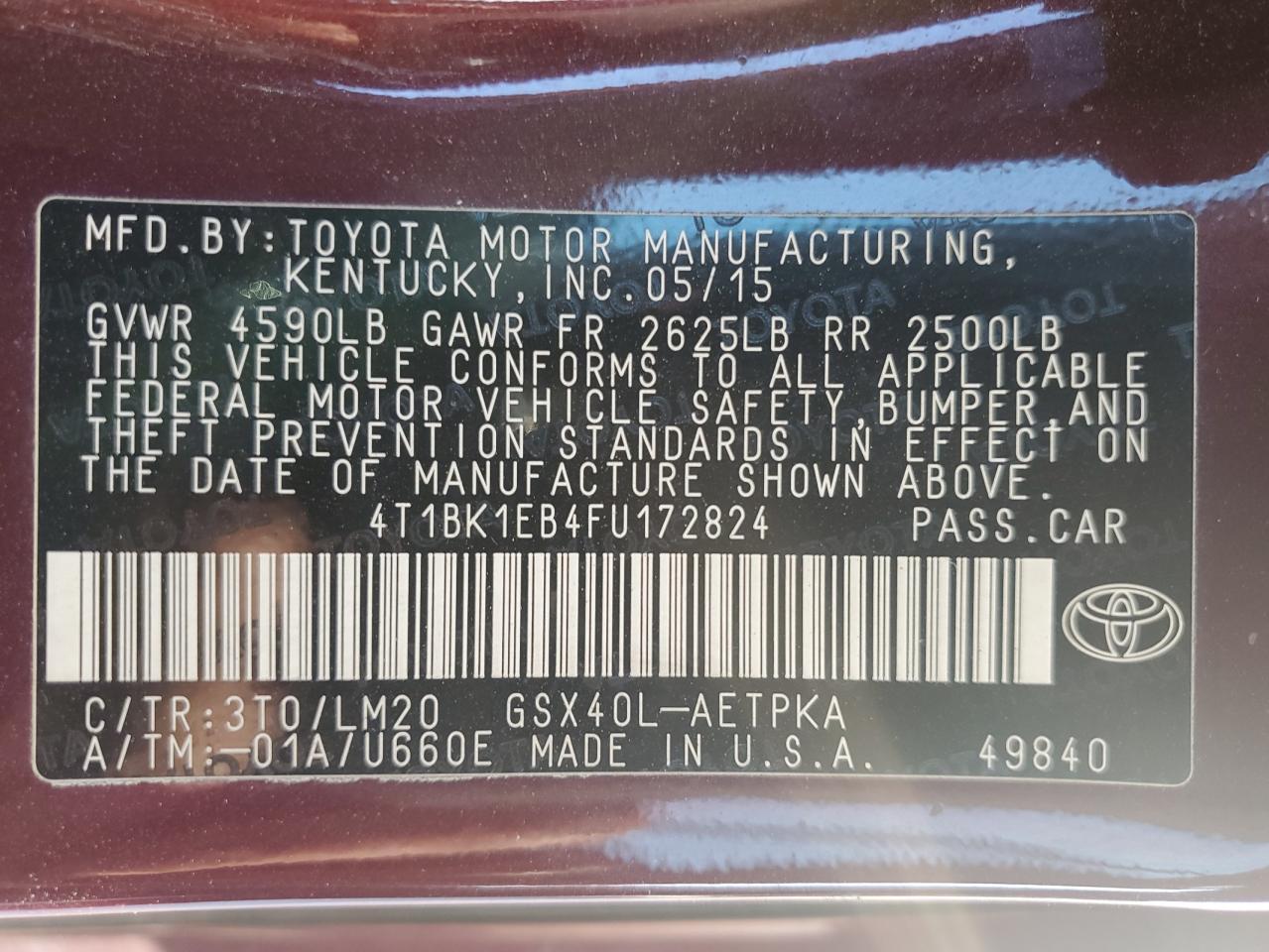 2015 TOYOTA Avalon
