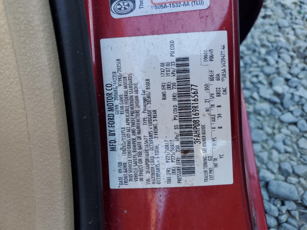 2009 FORD FUSION