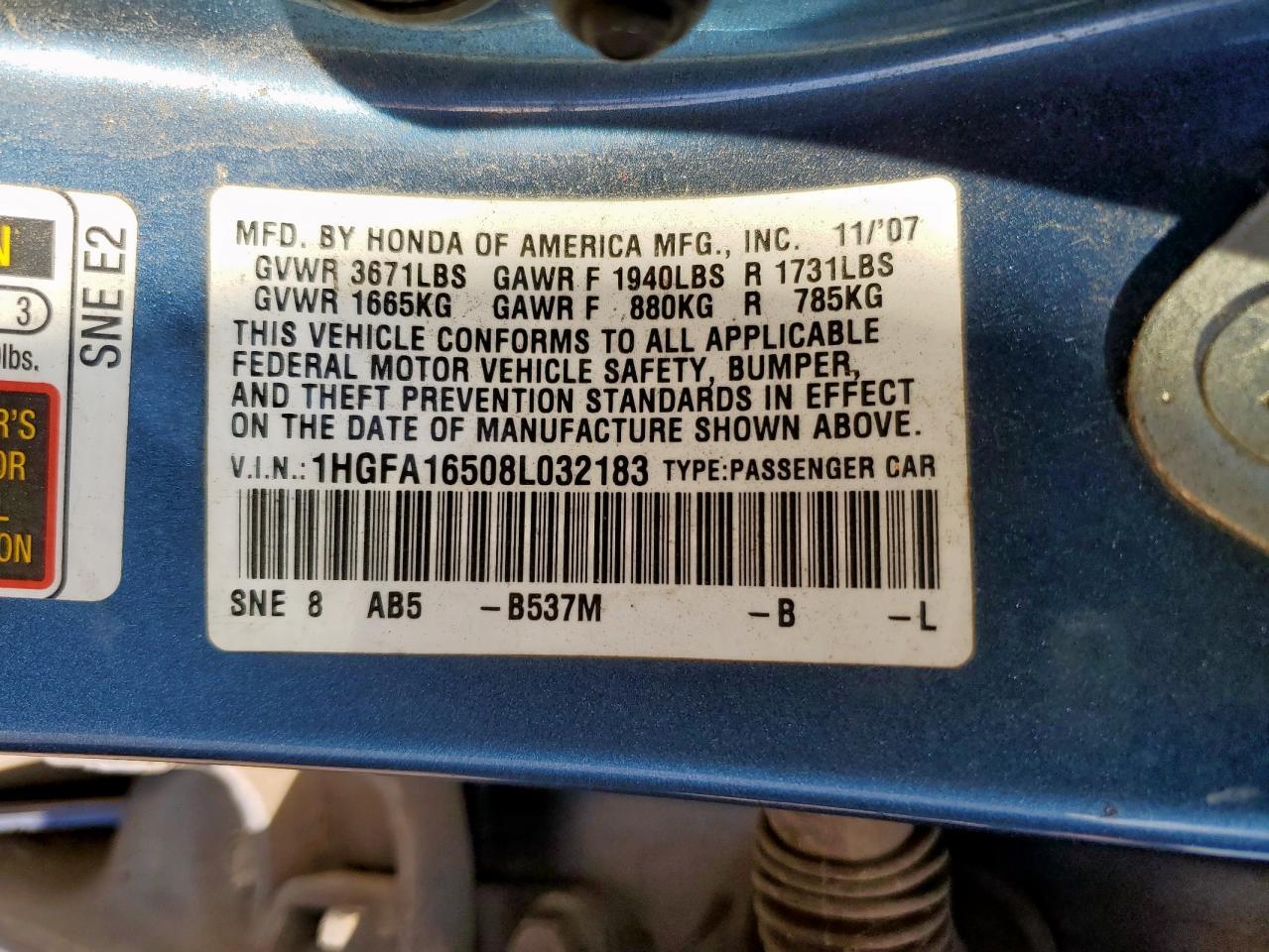 2008 HONDA CIVIC