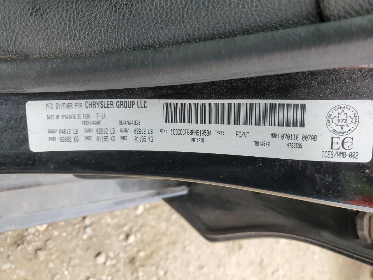 2015 CHRYSLER 200