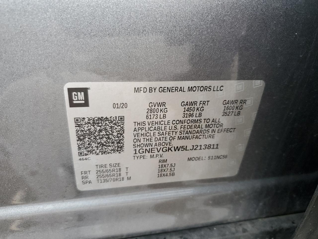 2020 CHEVROLET TRAVERSE