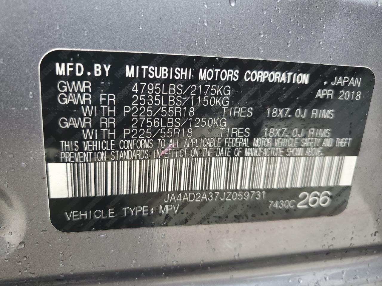 2018 MITSUBISHI outlander