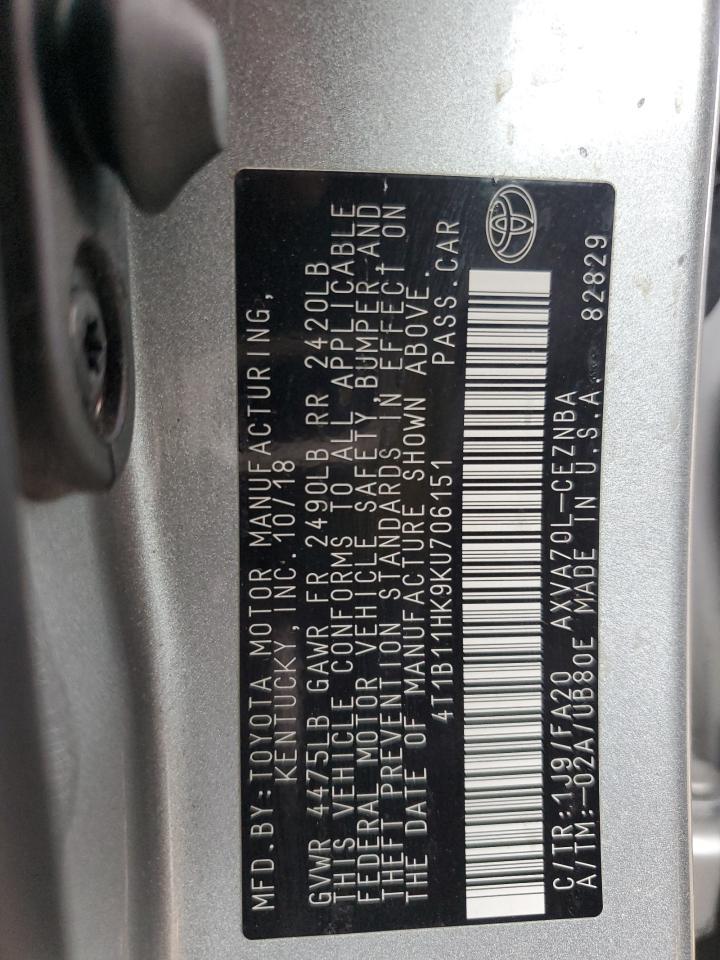 2019 TOYOTA CAMRY