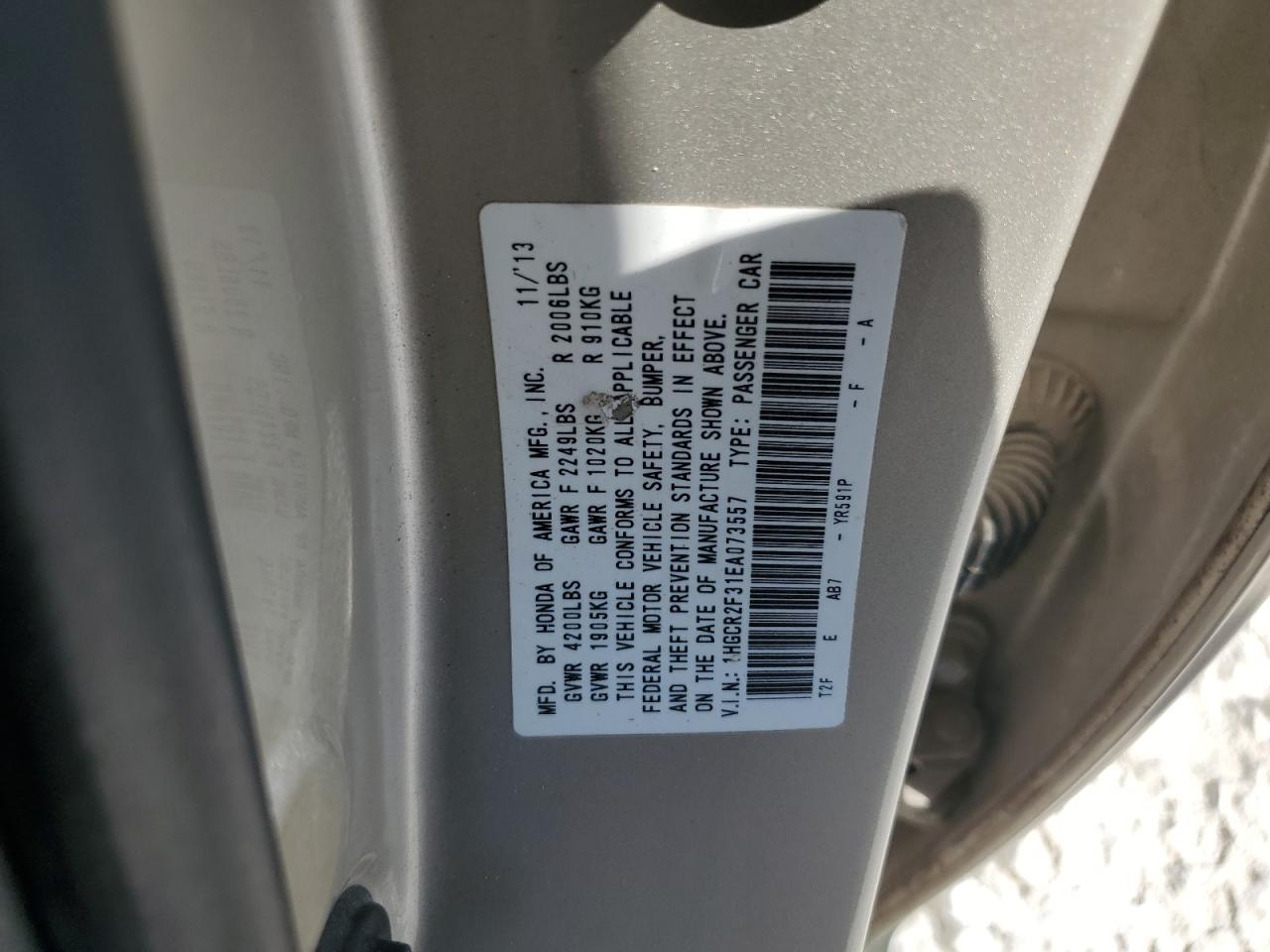 2014 HONDA ACCORD