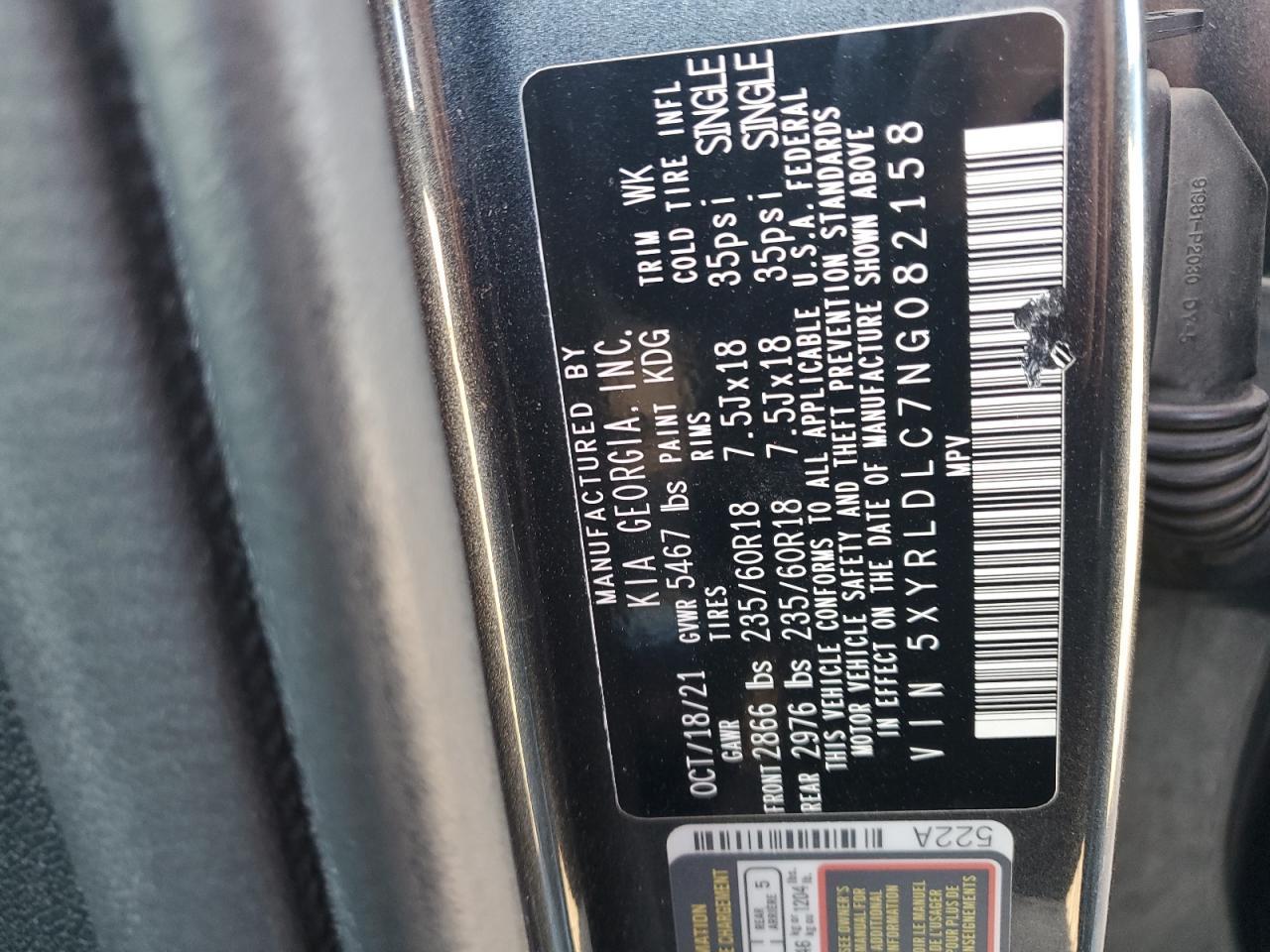2022 KIA SORENTO