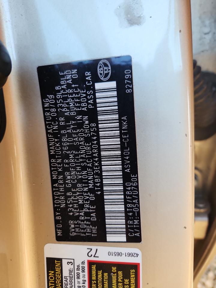 2010 TOYOTA CAMRY