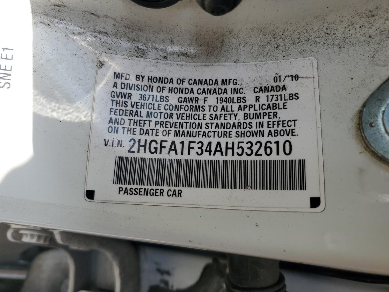 2010 HONDA CIVIC