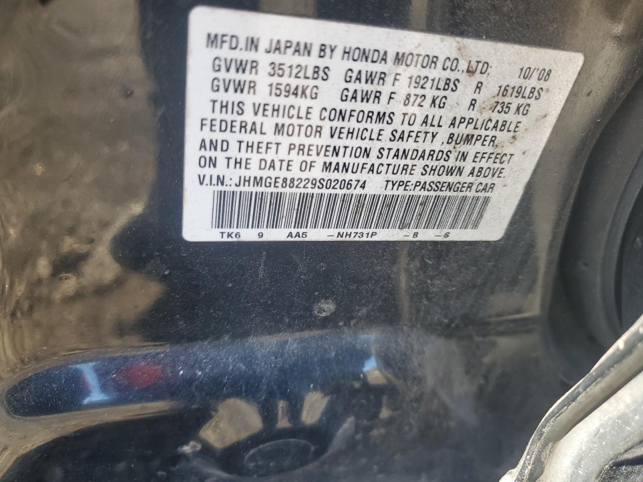 2009 HONDA FIT