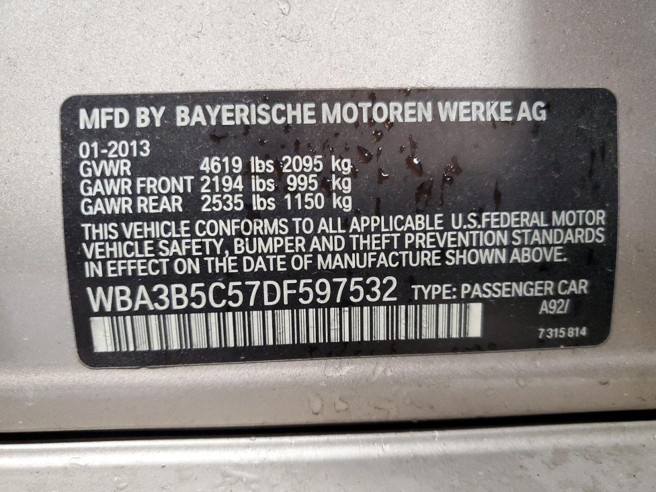 2013 BMW 3 SERIES