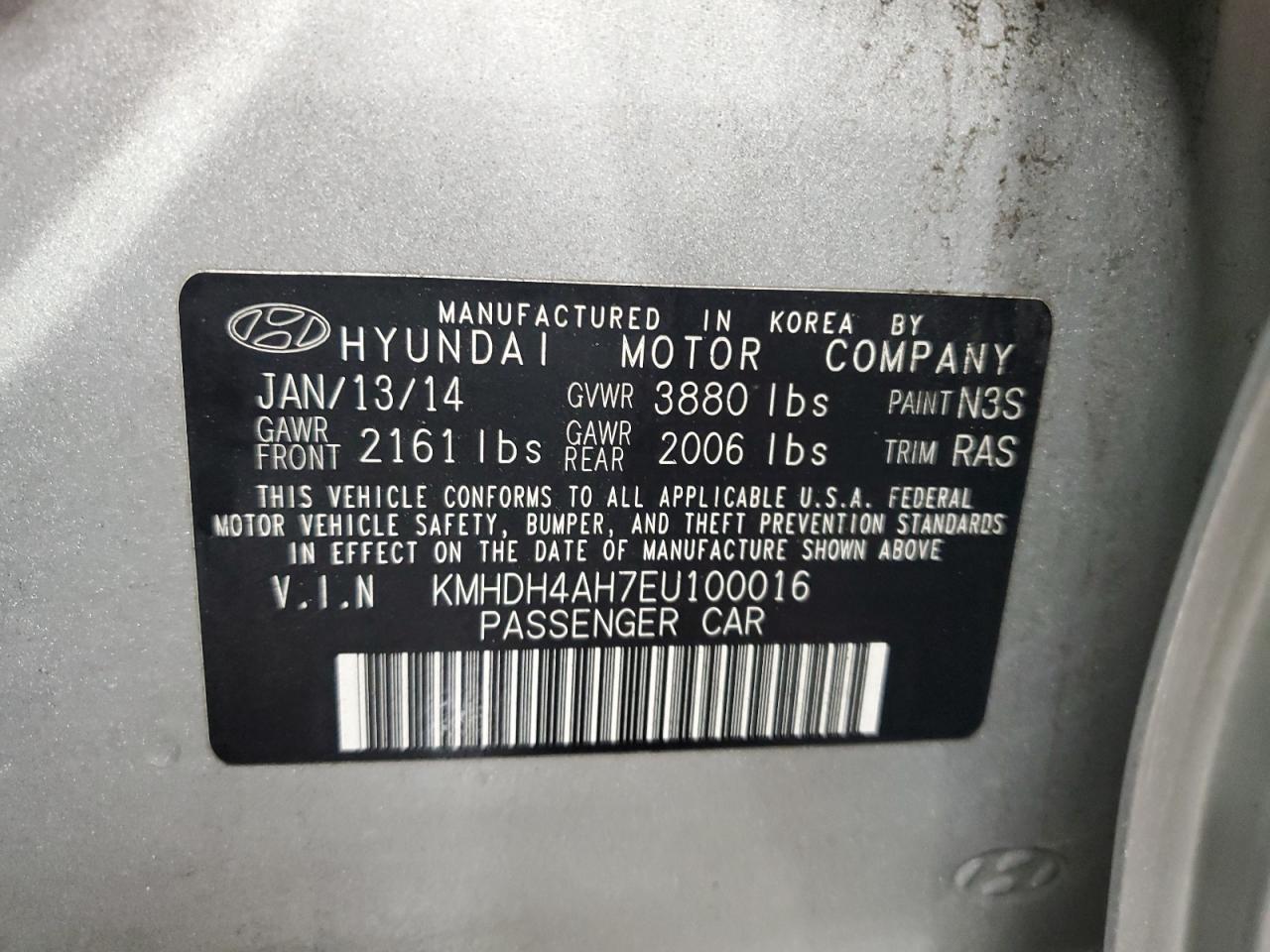 2014 HYUNDAI ELANTRA