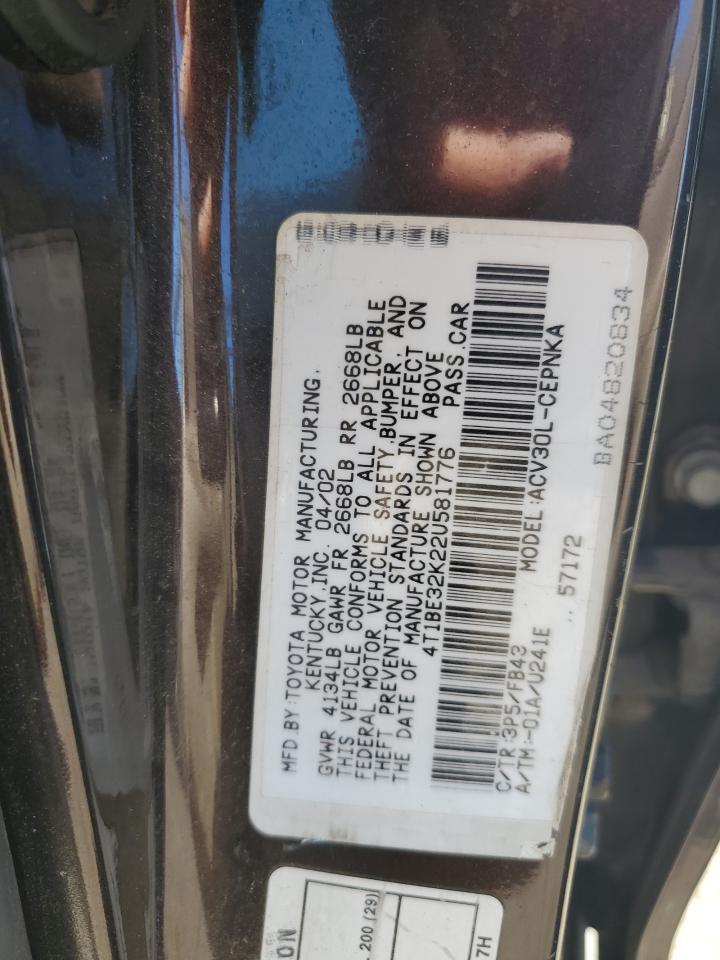 2002 TOYOTA CAMRY