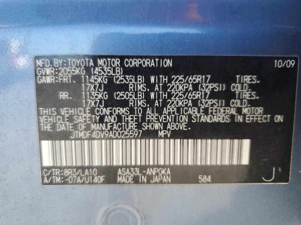 2010 TOYOTA RAV4